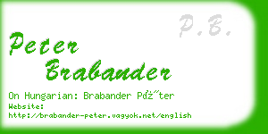 peter brabander business card